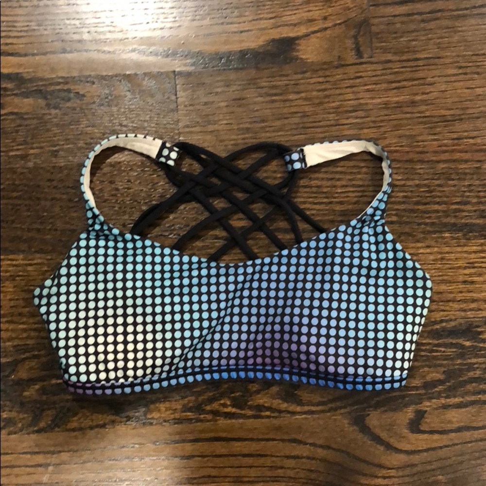 Blue Pok a Dot Free To Be Lululemon Bra